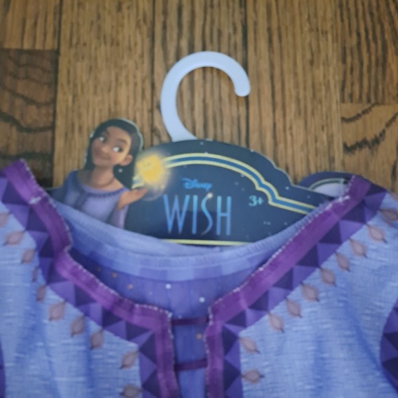 Disney Wish Asha Adventure Dress Girls Costume Purple Movie Inspired Size 4-6X - Picture 3 of 4